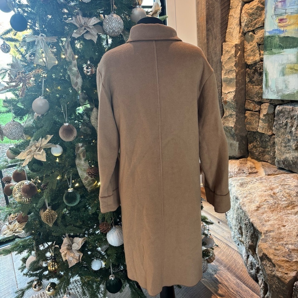 Vintage Harvé Benard Wool Camel Coat Size 10 – Classic Long Winter Coat - Picture 2 of 6